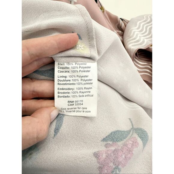 Sahil Kochhar Pink Sahara Floral Embroidered Peplum Dress Size 10 Anthropologie - Picture 8 of 8